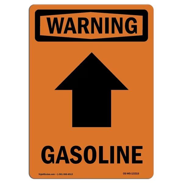Safety Sign, OSHA WARNING, 18